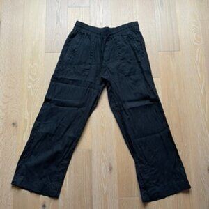 athleta black linen pants